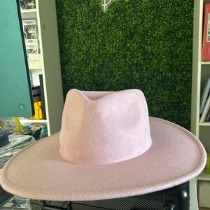 Pink Brimmed Hat